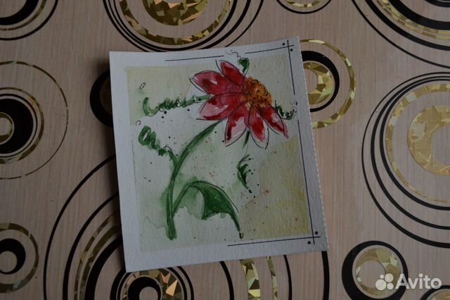 Открытки акварелью 8 марта