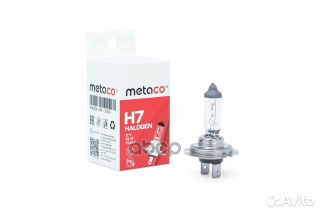 Лампа накаливания H7/Metaco/ 9510h7std metaco
