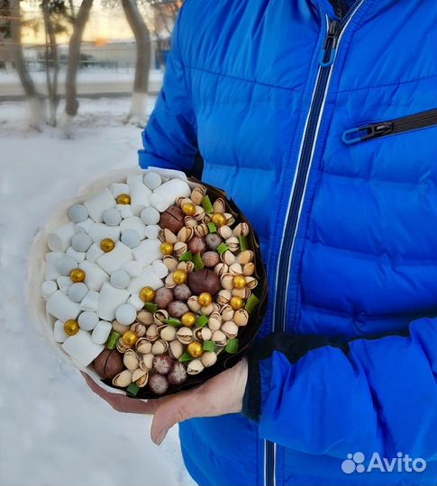 Съедобные букеты для женщин,мужчин и детей Каскара