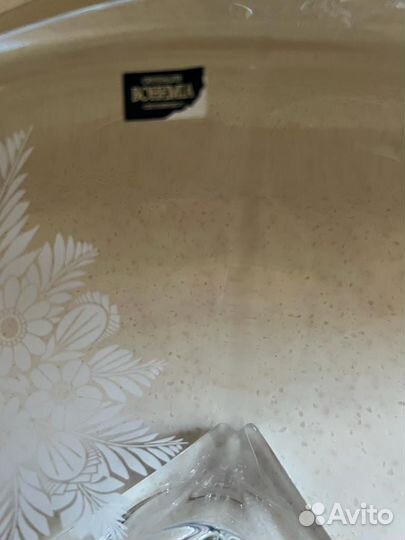 Ваза для фруктов Bohemia, Чехия, хрусталь