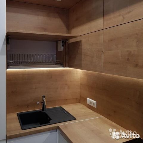 Кухонный гарнитур угловой под встраиваемую технику