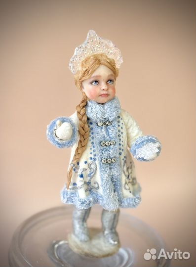 Ватная ёлочная игрушка Снегурочка