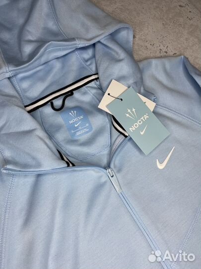 Зип худи nike tech fleece nocta синяя