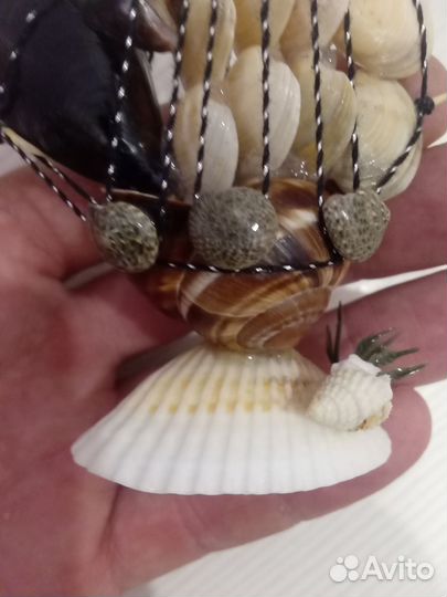 Сувенир,кораблик из ракушек