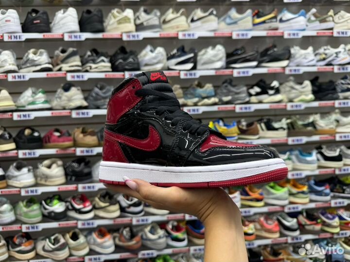 Nike air jordan 1 бордовые