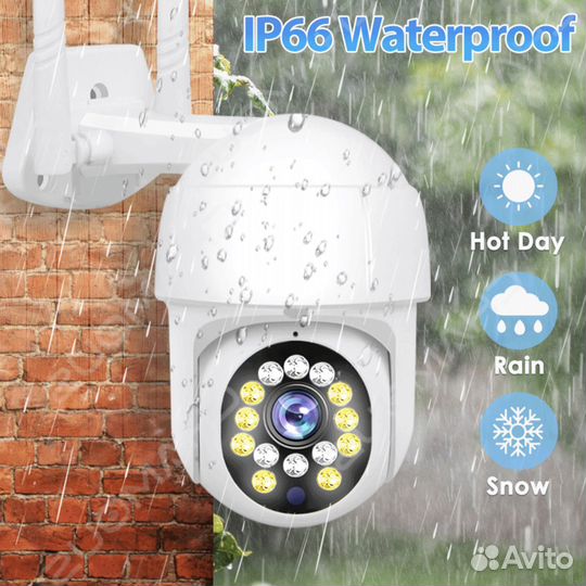 IP камера видеонаблюдения 5MP Wi-Fi PTZ + LAN