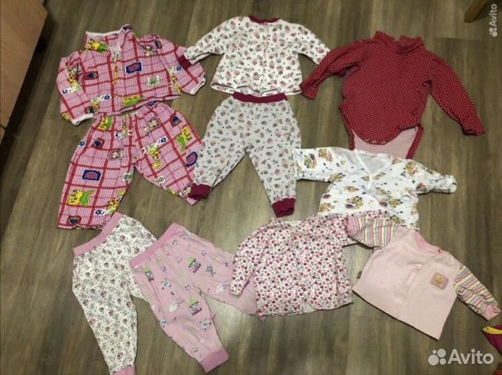 Вещи пакетом на девочку с рождения 56 р
