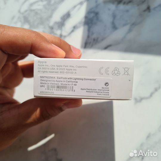 Наушники Earpods lightning Оригинал