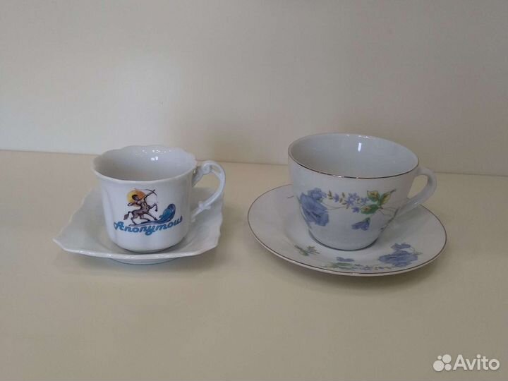 Новые Чашка с блюдцем фарфор кофейная или чайная
