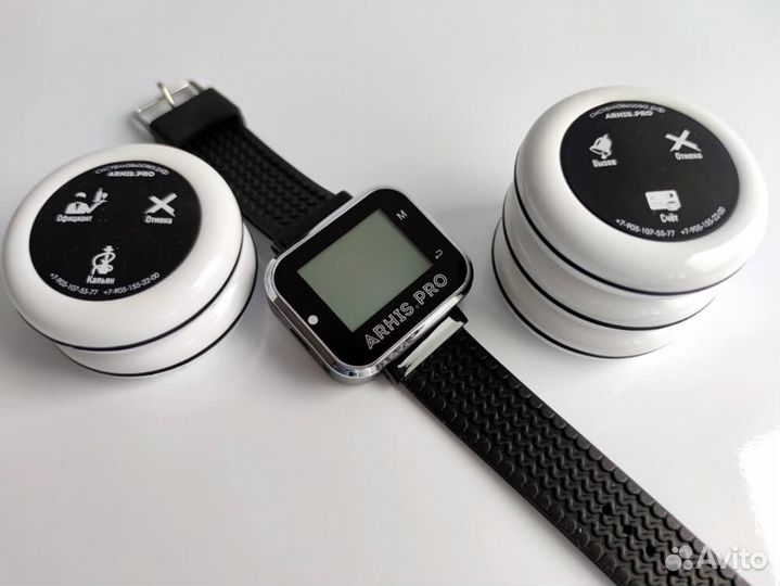 Кнопка вызова персонала и официанта, пейджер часы