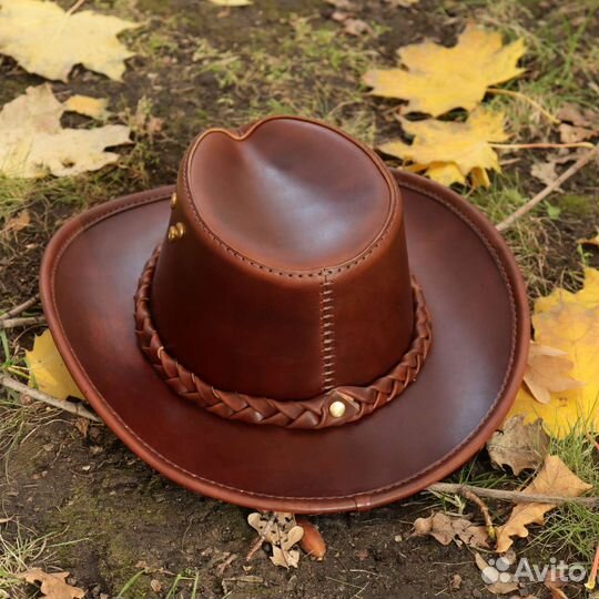 Ковбойская шляпа из кожи