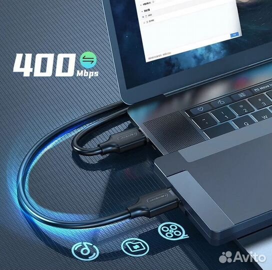 USB Кабель Mindpure 3.0 USB A 2м