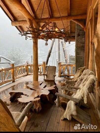 Люстра из ветвей. Освещение ручной работы