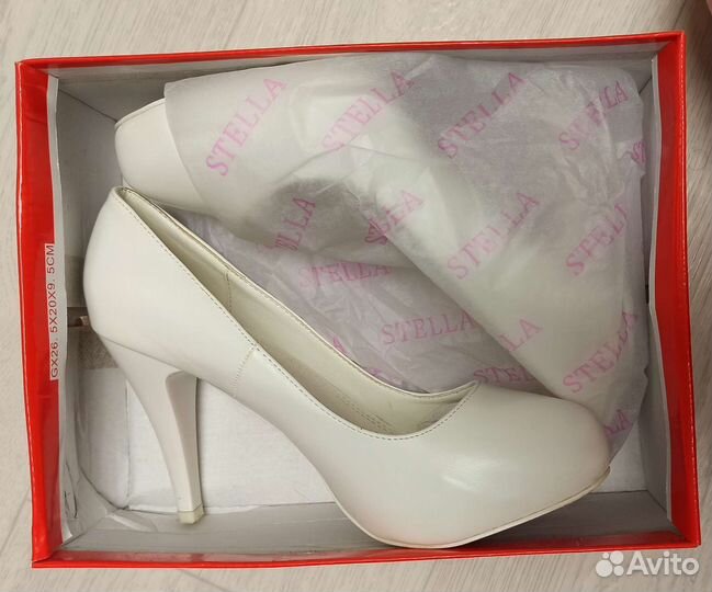 Туфли белые свадебные 38 размер