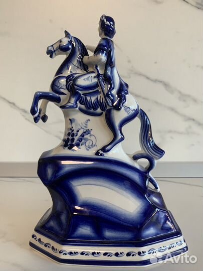 Гжель Медный всадник авторская работа