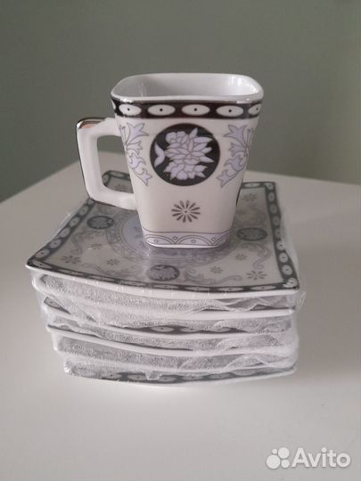 Кофейный сервиз новый, 12 предметов, Китай