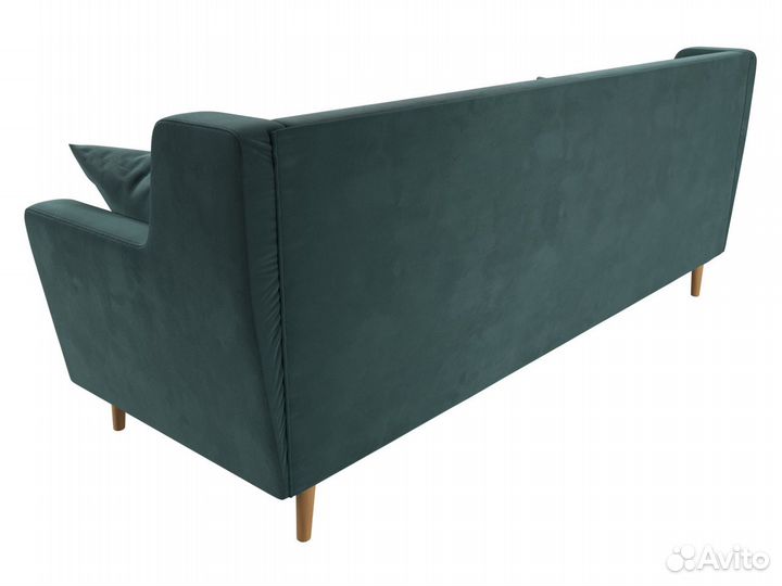 Прямой диван Брайтон 3, Велюр, Модель 109149