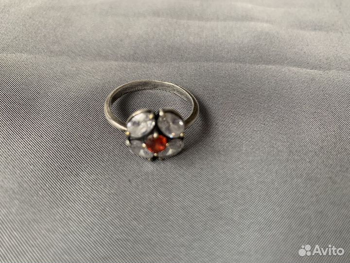 Кольцо, серьги, комплект серебро