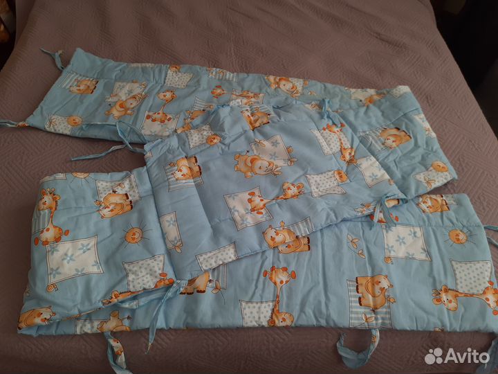 Бортики в кроватку + балдахин