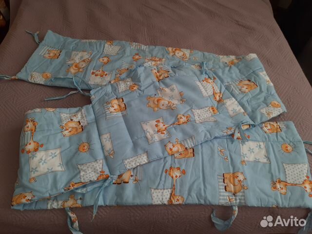 Бортики в кроватку + балдахин