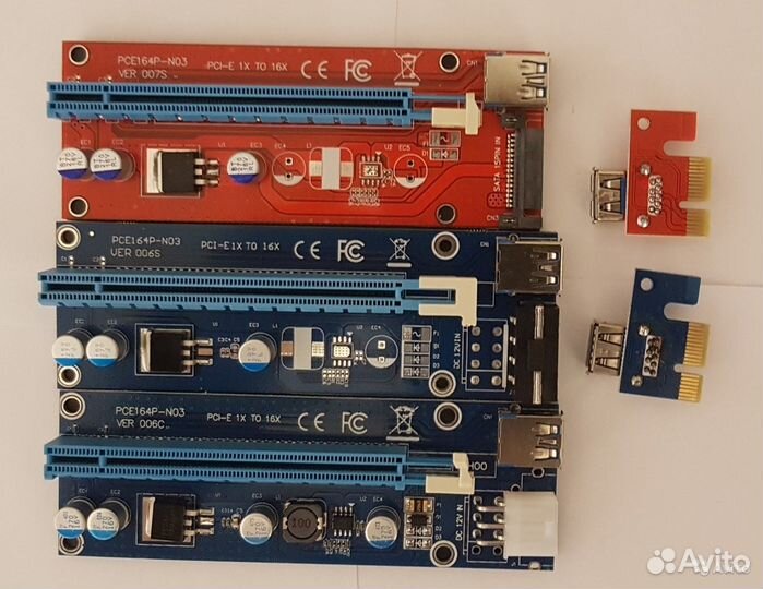 Райзеры riser 6-PIN/Molex/SATA