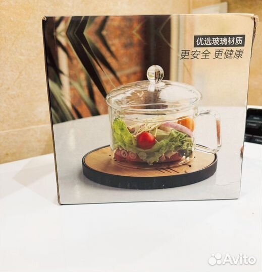 Кастрюля из жаропрочного стекла