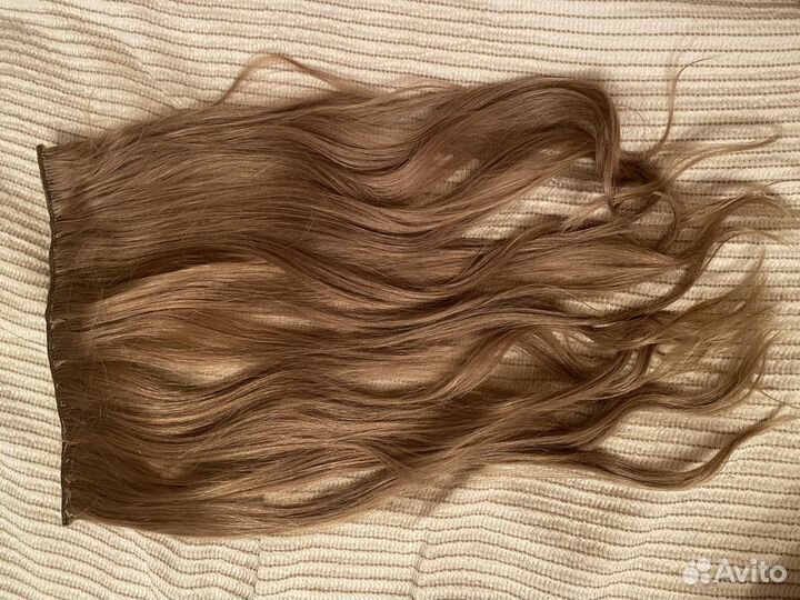 Волосы натуральные на заколках одним срезом