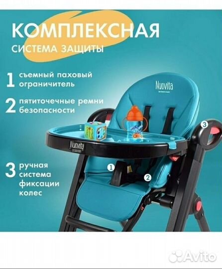 Стульчик для кормления nuovita futuro nero