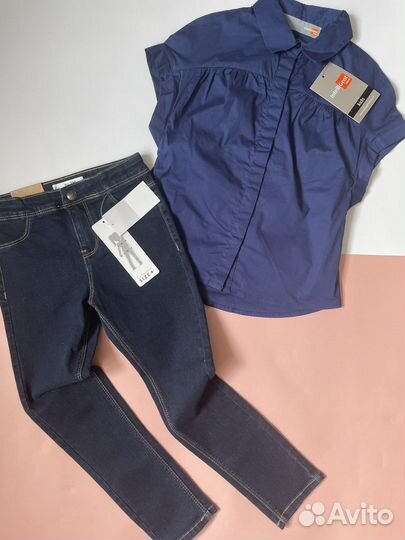 Джинсы для девочки 116 см