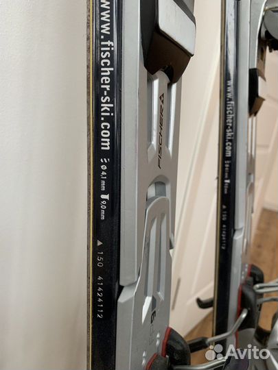 Горные лыжи Fischer с креплениями + ботинки женск