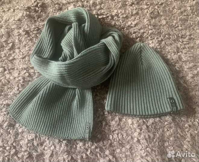 Шапка и Шарф для мальчика 6-10 лет