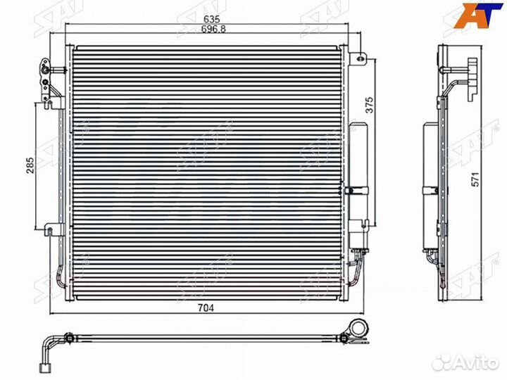 Радиатор кондиционера Land Rover Discovery 04-09 / Range Rover Sport 05-13