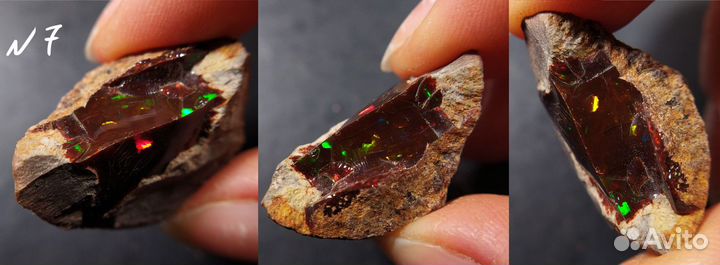 Шоколадные опалы из Эфиопии, 5 шт