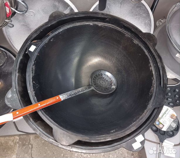 Казан чугунный 60 литров шумовки