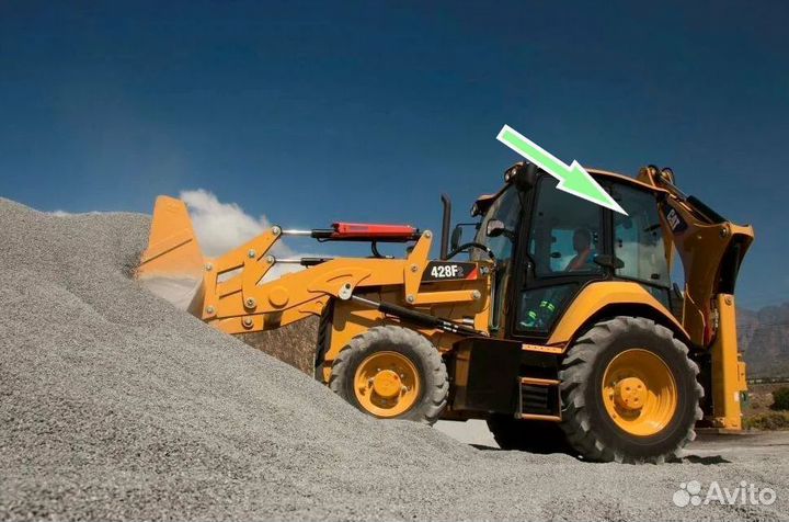 Стекло кузовное левое заднее Caterpillar 428F2