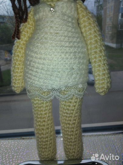 Кукла вязаная ручной работы 24 см