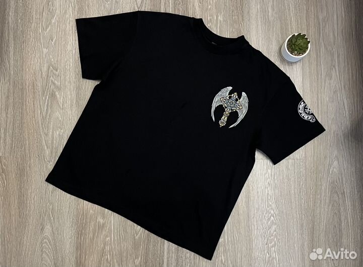 Футболка chrome hearts оверсайз