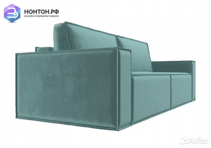 Диван еврокнижка Куба велюр бирюзовый