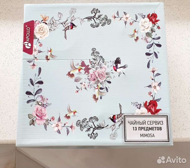 Сервиз новый чайный 13 предметов (на 6 персон)