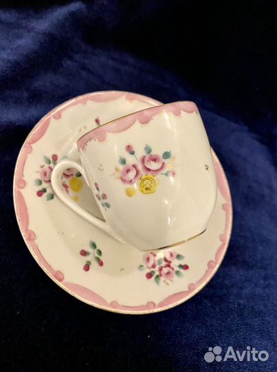 Кофейная пара.Раннее Дулево.Фарфор