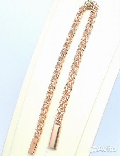 Золотой браслет Бисмарк, полновесный, замок коробочка, длина 23 см, вес 9,32г*