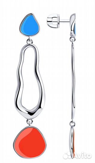 Комплект sokolov из серебра с эмалью