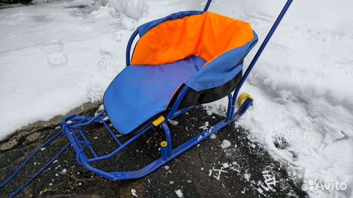Детские санки с колесами бу
