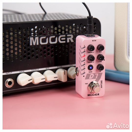Mooer D7 Delay Гитарная педаль эффектов Delay, ци