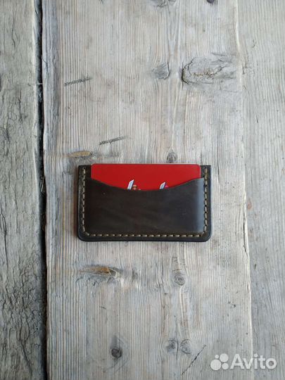 Картхолдер из натуральной кожи ручной работы