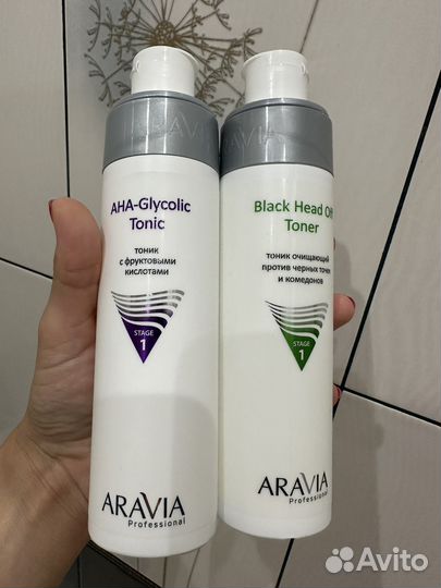 Тоник и маска для лица aravia