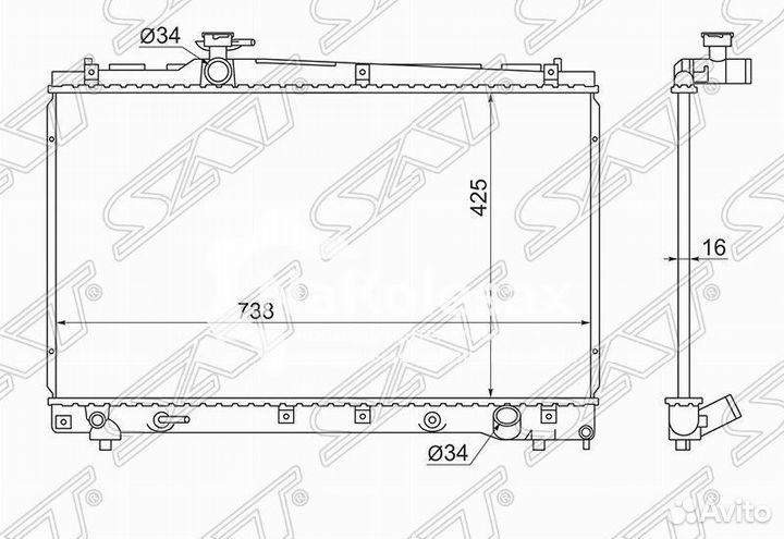Радиатор toyota voxy/noah/ipsum/avensis verso 1AZ