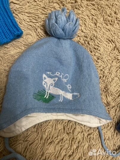 Шапки (13 шт) и варежки от 8 месяцев до 2 лет
