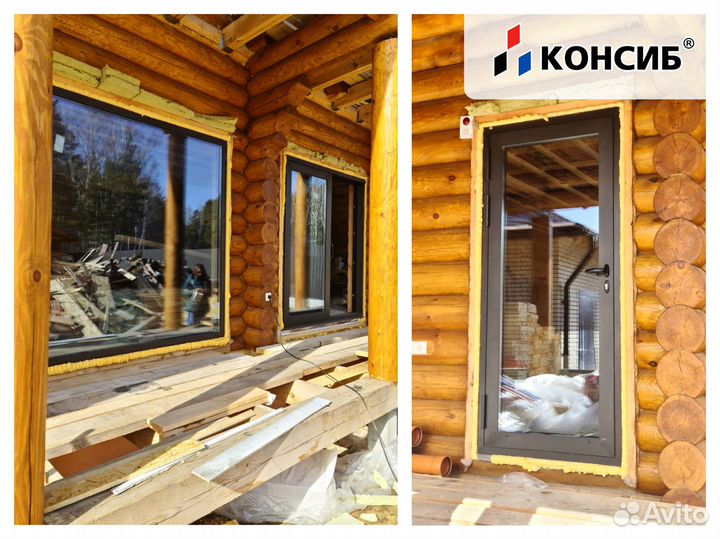 Алюминиевые двери, маятниковые, радиусные