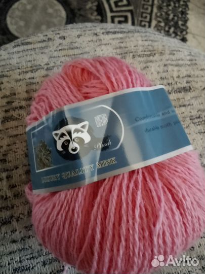 Шапка вязаная из пуха норки 56-58